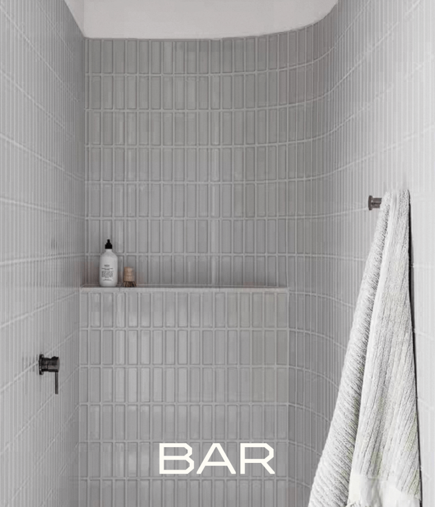โมเสค TIMELESS TILES รุ่น BAR 29.3X28.5 ซม. สีเทา SILVER GRAY ผิวเงา